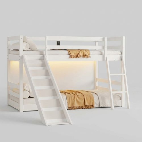BabyVista twin-over-twin bunk bed with slide